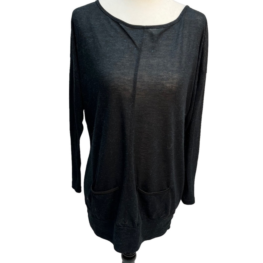 ANTHROPOLOGIE Pleione Navy Sweater with Pockets Size M